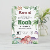 ディノ誕生日パーティーの招待状 シーズンカード (スタンド正面)