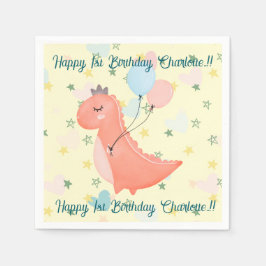 ディノ誕生日パーティー スタンダードカクテルナプキン