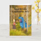 ディノ誕生日孫娘スペシャルリクエスト カード (黄色い花)