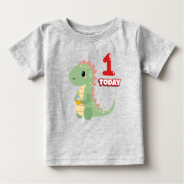 ディノ誕生日1トゥデイ ベビーTシャツ