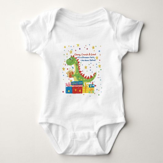 ディノ誕生日 ベビーボディスーツ (正面)