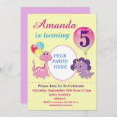 ディノ誕生日 招待状 (正面/裏面)