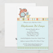 ディノ遊ス恐竜Tレックスベイビーシャワー招待状 招待状 (正面/裏面)