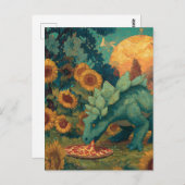 ディノ食べのピザ ポストカード (正面/裏面)