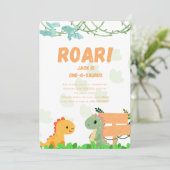 ディノ1年の誕生日カード 招待状 (スタンド正面)