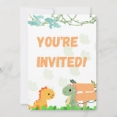 ディノ1年の誕生日カード 招待状 (裏面)