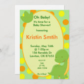 ディノ2ベビー!ベビーシャワーの時間だ!はい…… 招待状 (正面/裏面)