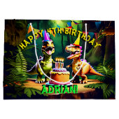 ディノ4型恐竜ハッピーバースデー ラージペーパーバッグ (裏面)