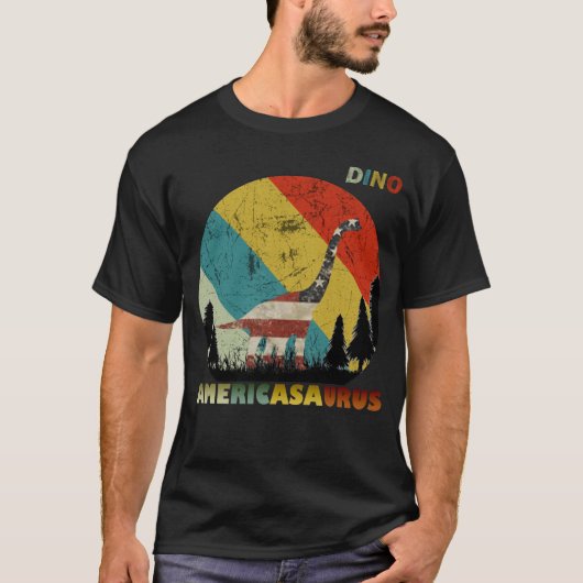 ディノ、アメリカザウルス、7月4日 Tシャツ (正面)