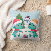 ディノ・クリスマスの喜び クッション (ブランケット)