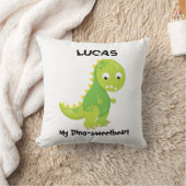 ディノ・スウィートアート男の赤ちゃんワンピースボディスーツ クッション (ブランケット)