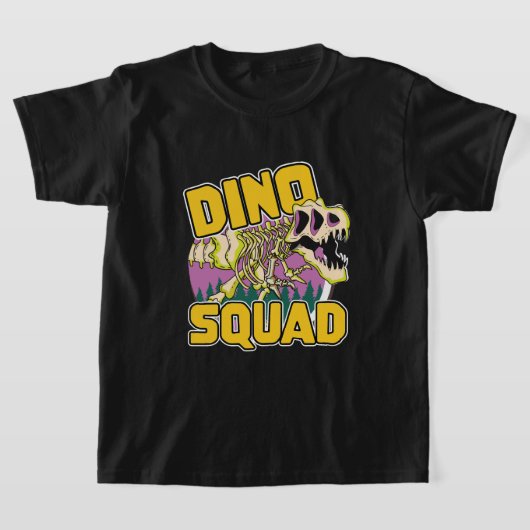ディノ・スクワッドのロゴ Tシャツ (レイダウン)