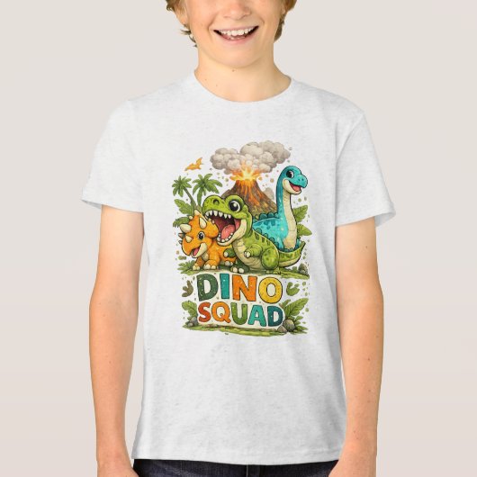ディノ・スクワッド火山 トライブレンドTシャツ (正面)