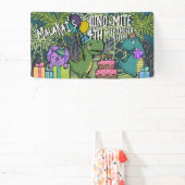 ディノ・ダニ・キッドの誕生日パーティー恐竜のバナー 横断幕 (インサイチュ)