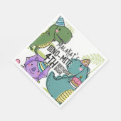 ディノ・ダニ・キッドの誕生日パーティー恐竜 スタンダードランチョンナプキン (角)