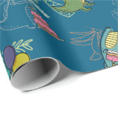 ディノ・ダニ・キッドの誕生日パーティー恐竜 ラッピングペーパー (ロールコーナー)