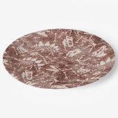 ディノ・ディグ・ブラウン   ペーパープレート (アングル)