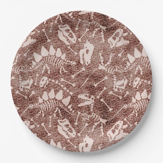 ディノ・ディグ・ブラウン   ペーパープレート (正面)