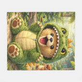 ディノ ディラン フリースブランケット (正面(横))