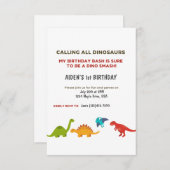 ディノ·バッシュ 招待状 (正面/裏面)