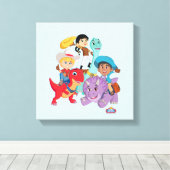 ディノ・ランチイェー! キャンバスプリント (インサイチュ (ウッドフロア))