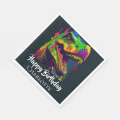 ディノT-レックス誕生日 スタンダードランチョンナプキン (角)