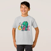 ディノTRex私は1誕生日少年ワン新学期 Tシャツ (正面フル)