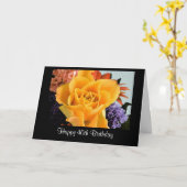 ディバの黄色いバラ40番目の誕生日カード カード (黄色い花)