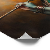 ディバインロードクリシュナバロックアンティークスタイル ポスター (角)