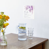 ディバイン紫ラベンダーフローラベビーシャワーシルバー 箔ポスター (レイダウン (キッチン))