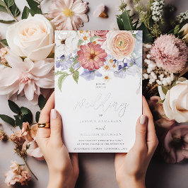 ディバイン銀箔カラフル秋の結婚式 箔招待状