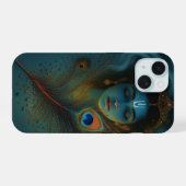 ディバイン・セレニティ – クリシュナインスパイアホ芸術的テル iPhone 15ケース (裏面横)