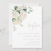 ディバイン・ホワイト・ローズ&セージ・バプテスマ 招待状 (正面)