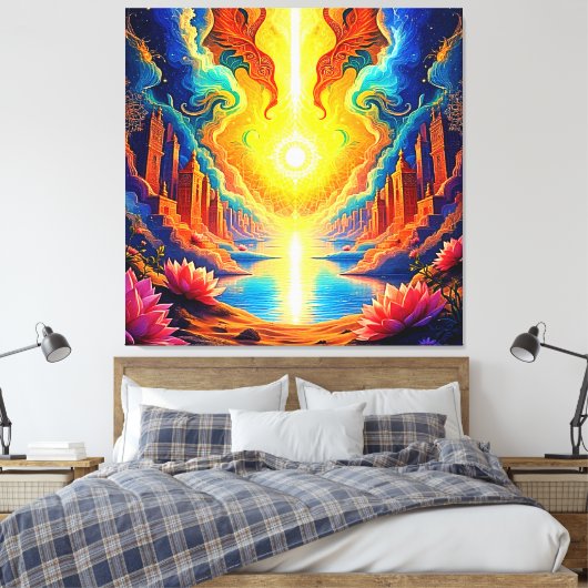 ディバイン・ライト・シティの目覚め キャンバスプリント (インサイチュ (寝室))