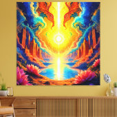 ディバイン・ライト・シティの目覚め キャンバスプリント (インサイチュ (リビング))