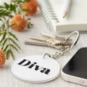 ディバオペラシンガーミュージックをテーマにしたミュージシャンノベルティ キーホルダー (正面右)