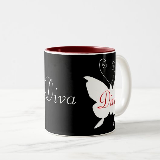 ディババタフライマグ ツートーンマグカップ (正面右)