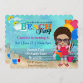 ディバビーチパーティの招待状 招待状 (正面/裏面)