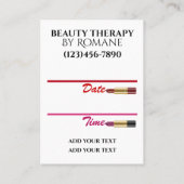 ディバモダンアポップ・アートのートアポイントメントカード 予約カード (裏面)