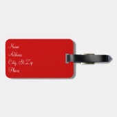 ディバ·チアリーダー| DIY文字|赤 ラゲッジタグ (裏面横)