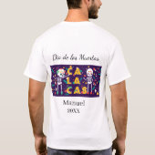 ディパーソナライズされたアカラフル・デ・ロス・ムエルトス Tシャツ (裏面)