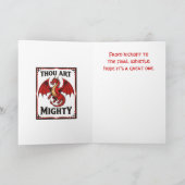 ディフェンスで力を発揮するラグビーレッドドラゴン カード (内部)