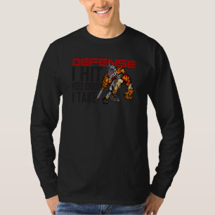 ディフェンス私はあなたを打ったドロップ私は緩いラクロスボーイズGi Tシャツ