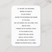 ディフェンダーセントミハエルザアーチャンエル祈りの言葉カード 名刺 (裏面)