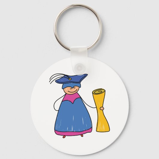 ディプロマのキーチェーンを使って卒業する キーホルダー (正面)