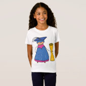 ディプロマの女の子のTシャツを着て卒業する Tシャツ (正面フル)