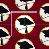 ディプロマ布付き卒業キャップ ファブリック (タイル)