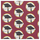ディプロマ布付き卒業キャップ ファブリック (クローズアップ)