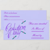 ディプロマ&ボウ –  招待状 (正面/裏面)