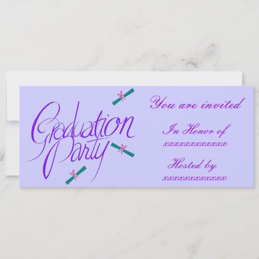 ディプロマ&ボウ –  招待状 (正面)